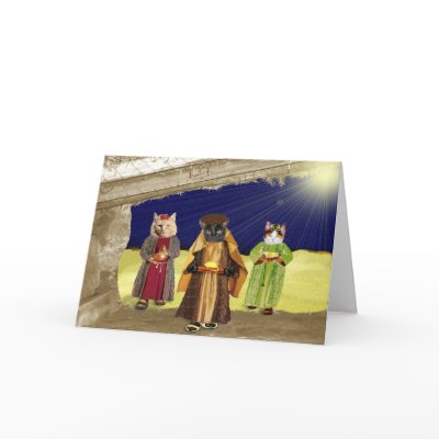we three cats christmas card