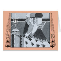 We Three Deco Kings Greeting Card