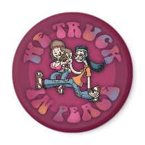 We Truck In Peace Fridge Magnet