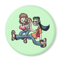 We Truck In Peace Fridge Magnet