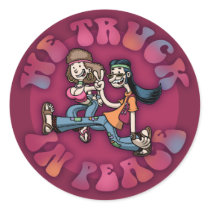 We Truck In Peace Round Stickers