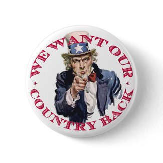 We Want Button - Uncle Sam button