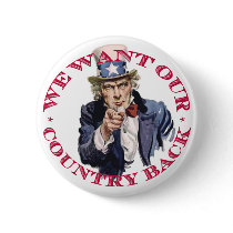 We Want Button - Uncle Sam