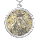 We Will Meet Again Cowboy  Round Necklace