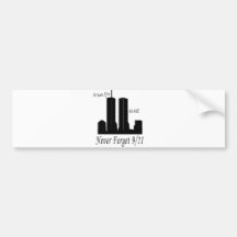 We Will Never Forget 9/11 Bumper Sticker