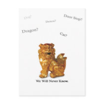We Will Never Know postcard