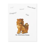 We Will Never Know postcard