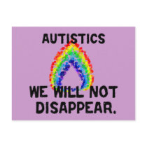 We Will Not Disappear Postcard