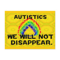 We Will Not Disappear Postcard