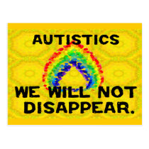 We Will Not Disappear Postcard