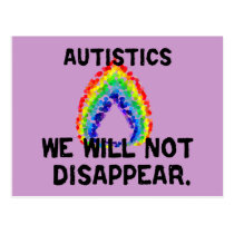 We Will Not Disappear Postcard