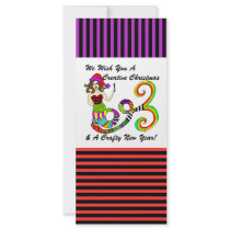 We Wish You A Creative Christmas Mermaid Rack Card