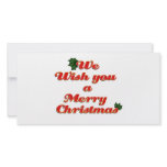 We wish you a merry christmas 2 customized photo card