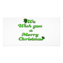 We wish you a merry christmas 3 photo cards