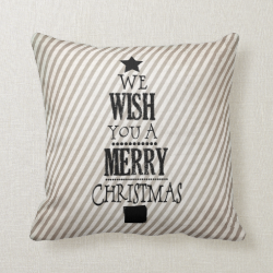 We Wish You a Merry Christmas Holiday Pillow