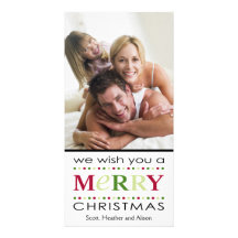 We Wish You A Merry Christmas Photo Card Template