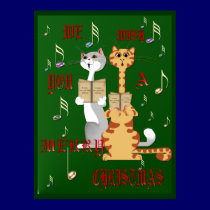 We Wish You A Merry Christmas Print by Lotacats We Wish You A Merry Christmas Print