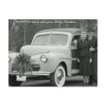 We WOOD Like To Wish You Merry Christmas postcards