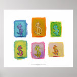 Wealth abundance economics money fun happy art print