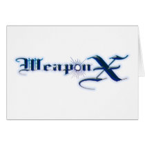 Weapon X Blue Greeting Cards