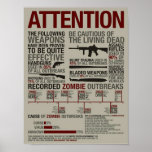 Weapons VS Zombies LARGE Print