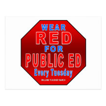 Wear Red for Public Ed Post Card