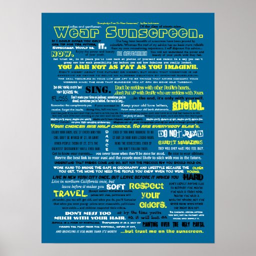 Wear Sunscreen Print