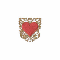 Wear your red heart on your sleeve embroidered shirts by Funkart Wear your red heart on your sleeve embroidered shirts