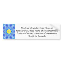 Wearable Buddhist Wisdom - The tree of wisdom bumper stickers by spiritcircle Wearable Buddhist Wisdom - The tree of wisdom bumper stickers