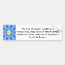 Wearable Buddhist Wisdom - The tree of wisdom Bumper Stickers