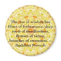 Wearable Buddhist Wisdom - The tree of wisdom Refrigerator Magnets