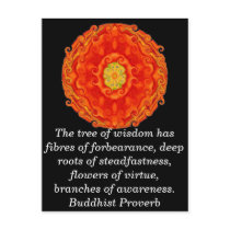 Wearable Buddhist Wisdom - The tree of wisdom postcards by spiritcircle Wearable Buddhist Wisdom - The tree of wisdom postcards