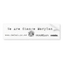 WeAreChange Maryland Bumper Sticker bumper stickers