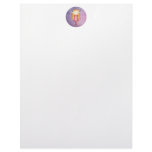 wearing a pink ribbon quirky girl letterhead design
