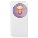wearing a pink ribbon quirky girl rack card
