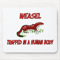 Weasel trapped in a human body mouse mats
