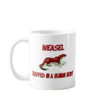 Weasel trapped in a human body mugs