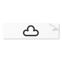 Weather Cloud Symbol Bumper Sticker