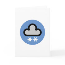 Weather Cloud Symbol Greeting Card