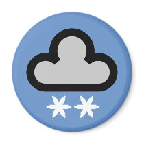 Weather Cloud Symbol Refrigerator Magnets