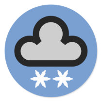 Weather Cloud Symbol Stickers