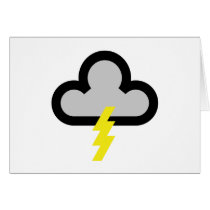 Weather Lightning Flash Symbol Greeting Card