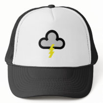 Weather Lightning Flash Symbol Trucker Hats