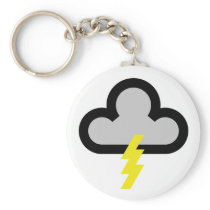 Weather Lightning Flash Symbol Keychain