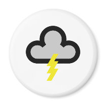 Weather Lightning Flash Symbol Refrigerator Magnet