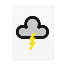 Weather Lightning Flash Symbol Postcards
