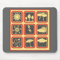 Weather Symbols Mouse Pads