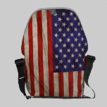 Weathered American Flag messenger bags