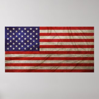 Weathered American Flag print
