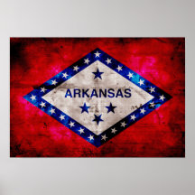 Weathered Arkansas Flag Posters